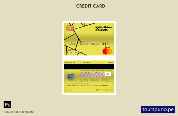 lista para imprimir plantilla de tarjeta de débito maestra del banco Croacia Rai